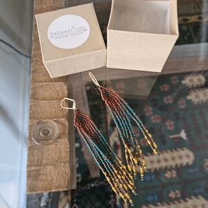 Handmade Beaded Fringe Earrings